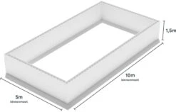 Polystyreen Zwembad Blokkenset - 10,00 X 5,00 X 1,50 M -Winkel Voor Watersportartikelen 1000x500 zij size