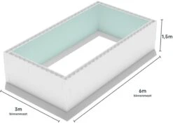 Polystyreen Zwembad Blokkenset High Density - 6,00 X 3,00 X 1,50 M -Winkel Voor Watersportartikelen 600x300 zij ps80 size 1