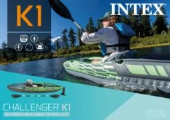 Intex Challenger K1 Opblaasbare Kajak - 1 Persoon -Winkel Voor Watersportartikelen 68305np pkg 2022 300