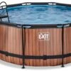 EXIT TOYS EXIT Wood Zwembad - 360 X 122 Cm - Met Zandfilterpomp En Trap