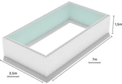 Polystyreen Zwembad Blokkenset High Density - 7.00 X 3.50 X 1.50 M -Winkel Voor Watersportartikelen 700x350 zij ps80 size