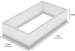 Polystyreen Zwembad Blokkenset - 7,00 X 3,50 X 1,50 M -Winkel Voor Watersportartikelen 700x350 zij size