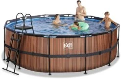 EXIT TOYS EXIT Wood Zwembad - 427 X 122 Cm - Met Zandfilterpomp En Trap -Winkel Voor Watersportartikelen 785 1200 exit 30 27 14 10 int 5