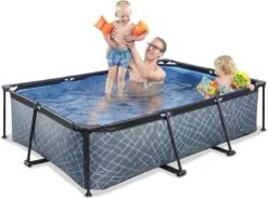 EXIT TOYS EXIT Stone Zwembad - 220 X 150 X 65 Cm - Met Filterpomp -Winkel Voor Watersportartikelen 893 1200 exit 30 00 21 00 int 4