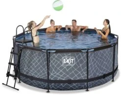 EXIT TOYS EXIT Stone Zwembad - 360 X 122 Cm - Met Zandfilterpomp En Trap -Winkel Voor Watersportartikelen 900 1142 30.27.12.00 3