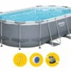 Bestway Power Steel Oval Zwembad - 427 X 250 X 100 Cm - Met Filterpomp En Accessoires