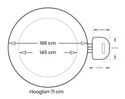 Intex Pure Spa Greywood Deluxe Opblaasbare Spa - 4 Persoons -Winkel Voor Watersportartikelen intex greywood deluxe 4persoons afmetingen