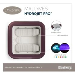 Bestway Lay-Z Spa Maldives Hydrojet Pro Opblaasbare Spa - 7 Persoons -Winkel Voor Watersportartikelen maldives spa 1